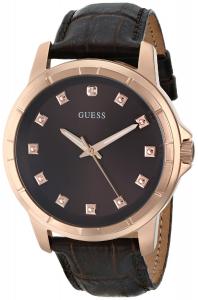 GUESS Men's U0519G1 Dressy Brown Diamond Watch