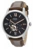 Fossil Men's ME3061 Townsman Mechanical Stainless Steel Watch with Brown Leather Band