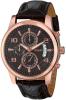 GUESS Men's U0076G4 Stainless Steel Watch with Brown Leather Band