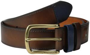 Tommy Hilfiger Men's Casual Belt with Contrast Keeper and Tip