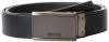 Kenneth Cole REACTION Men's Reversible Belt with Heatcrease and Matte Black Plaque Buckle