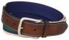 Tommy Hilfiger Men's Layered-Ribbon Leather-Tab Belt