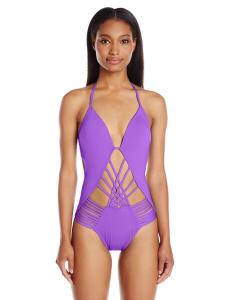 Kenneth Cole New York Women's Desert Heat Wireless Push Up One Piece Swimsuit