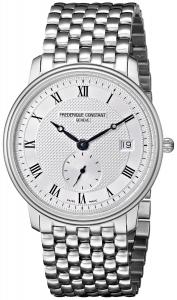 Frederique Constant Mens Slim Line Date FC-245M4S6B Stainless Steel Watch