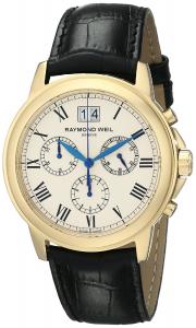 Raymond Weil Men's 4476-PC-00800 Tradition Analog Display Swiss Quartz Black Watch