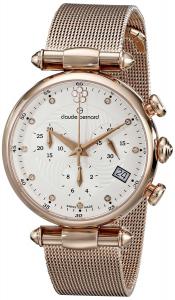 Claude Bernard Women's 10216 37R APR2 Dress Code Chronograph Analog Display Swiss Quartz Rose Gold Watch