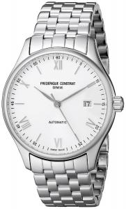 Frederique Constant Men's FC303WN5B6B Index Analog Display Swiss Automatic Silver Watch