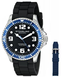 Stuhrling Original Men's 675.01SET Aquadiver Swiss Quartz Additional Watch Set
