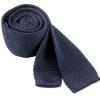 D.berite Men's 2.17" Slim Tie Handmade Knit Necktie Solid Navy Blue