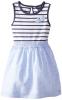 Nautica Little Girls' Combination Dress with Embellished Stripe Bodice
