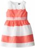 Nautica Little Girls' Color-Block Poplin Dress with Scalloped Front Yoke
