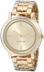 Nine West Women's NW/1642CHGB Gold-Tone Bracelet Watch