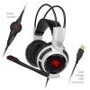 Sentey® Gaming Headset Virtual 7.1 USB DAC Arches with Vibration Intelligent 4d Extreme Bass - Gaming Headphones Headset with In-line Control - Lightweight Headsets - Computer Gaming Headset with Headband Adaptive Comfort - Computer Headset with Micro