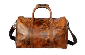 100% Genuine Leather Travel Duffel Bag Boarding Bag Luggage Garment Bag Carry On