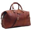 Floto Roma Travel Bag Saddle Brown Italian Leather Weekender Duffle