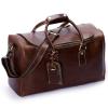 Leathario Mens Leather Weekend Travel Duffel Bags