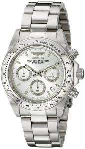 Invicta Men's 14381 Speedway Chronograph Silver Dial Stainless Steel Watch