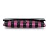 BMC Fashionable Dual Colored Metallic Striped Faux Leather Envelope Style Clutch