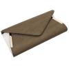 BMC Womens PU Leather Envelope Flap Metal White Accent Fashion Clutch Handbag