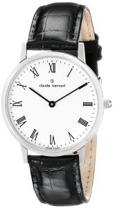 Claude Bernard Men's 20061 3 BR Classic Gents - Slim Line Analog Display Swiss Quartz Black Watch