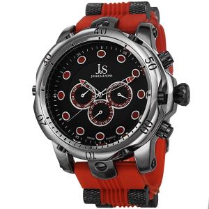 Joshua & Sons Men's JS71RD Analog Display Swiss Quartz Red Watch