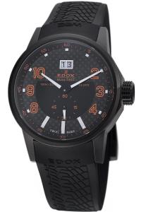 Edox Men's 64008 37N NOR WRC Big Date Black Dial Watch