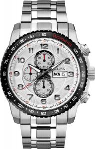 Bulova Marine Star Bracelet White Dial Men's Watch #98C114