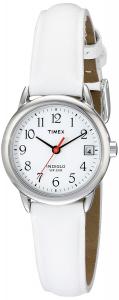 Timex Women's T2H391 Easy Reader White Leather Strap Nurse's Watch