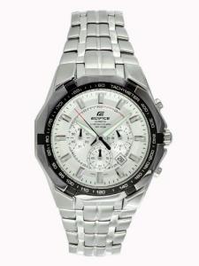 Stainless Steel Edifice White Dial Tachymeter Chronograph