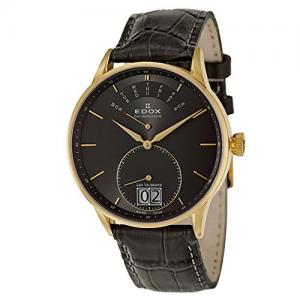 Edox Les Vauberts Day Retrograde Men's Quartz Watch 34005-37JG-GID