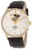 Edox Men's 85010 37J AID Les Vauberts Automatic Yellow Gold Ion-Plating Brown Leather Watch