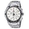 Men's Stainless Steel Edifice White Dial Tachymeter Chronograph