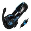 SADES SA-708 Stereo Gaming Headphone Headset with Microphone (Blue)