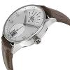 Edox Les Vauberts Silver Dial Brown Leather Mens Watch 34005-3A-ABN