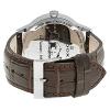 Edox Les Vauberts Silver Dial Brown Leather Mens Watch 34005-3A-AR