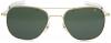 American Optical Original Pilot Eyewear with Bayonet Temples and True Color, Green Glass Lens/Gold Frame
