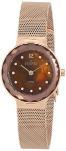 Skagen Women's 456SRR1 Leonora Quartz 2 Hand Stainless Steel Rose Gold Watch