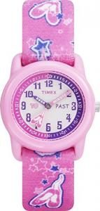 Timex Kids' T7B151 "Time Teacher Pink Ballerina" Watch with Pink Canvas Band