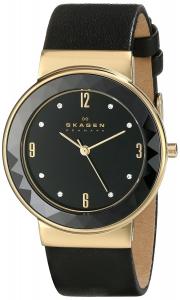 Skagen Women's SKW2222 Leonora Quartz 3 Hand Stainless Steel Black Watch