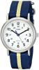 Timex Unisex T2P1429J Weekender Silver-Tone Watch with Blue and Yellow Nylon Band