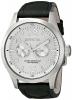 Invicta Men's 13008 I-Force Silver-Tone Stainless Steel Textured Dial Watch with Black Leather Band