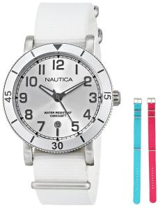 Nautica Women's N11631M Stainless Steel Watch with Interchangeable Bands