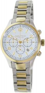 Nautica Women's Bfd 101 N20060G Two-Tone Stainless-Steel Quartz Watch with White Dial