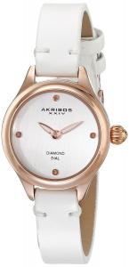Akribos XXIV Women's AK750WTR Diamond-Accented Rose Gold-Tone Watch