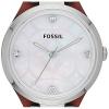 Fossil Georgia Three-Hand Leather Watch - Red Es3416