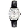 TAG Heuer Men's WV2116.FC6180 Carerra Calibre 7 Twin Time Automatic White Dial Black Crocodile Watch