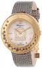 Salvatore Ferragamo Women's FF5050013 "Gancino" Diamond-Accented Gold Ion-Plated Watch with Leather Band