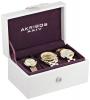 Akribos XXIV Women's AK738YG Analog Display Swiss Quartz Gold Watch Set