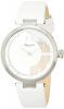 Kenneth Cole New York Women's KC2609 "Transparency" Stainless Steel Watch with White Leather Band