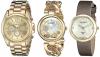 Akribos XXIV Women's AK738YG Analog Display Swiss Quartz Gold Watch Set